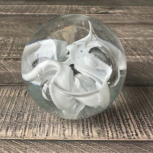 Vintage Steven Kitras Blown Glass Paperweight